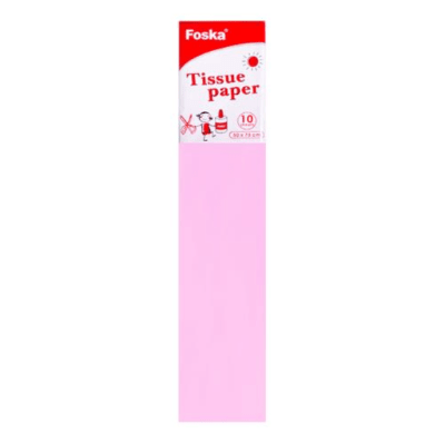 Papel de Seda Rosa Claro 50x70cm Foska
