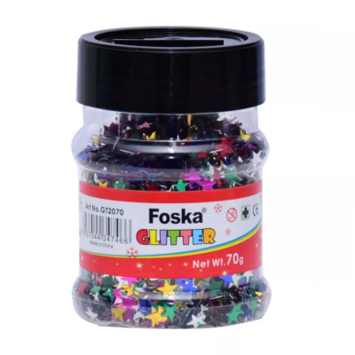Lentejuelas de estrella 70g Foska