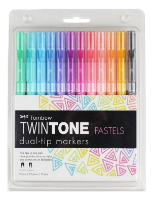 Tombow Twintone 12 Colores Pasteles