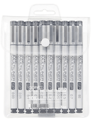 Copic Set Multiliner SP Black 10A