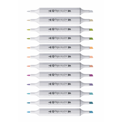 Marcador Artístico Doble Punta Alloy 12 und Tonos Pasteles Filgo