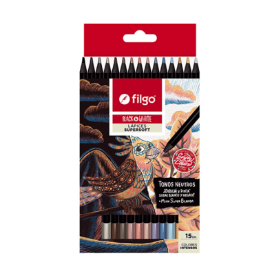 LAPICES DE COLORES DE MADERA  ESTUCHE  15 NEUTRO1