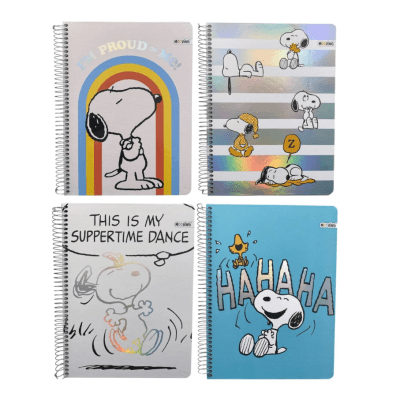 Cuaderno Carta Snoopy 3 Materias 80g Mooving