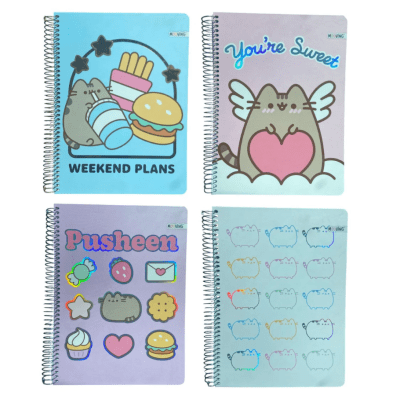 Cuaderno Carta Pusheen 3 Materias 80gr. MOOVING1