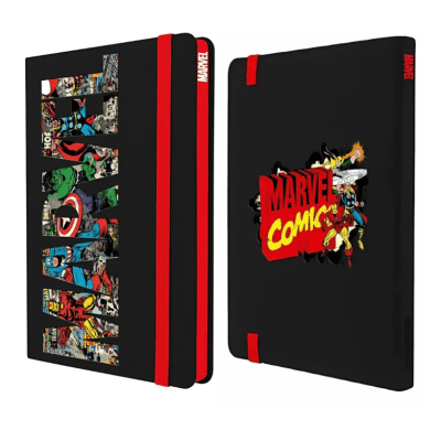 Libreta A5 Tapa Dura Rayado Marvel Mooving