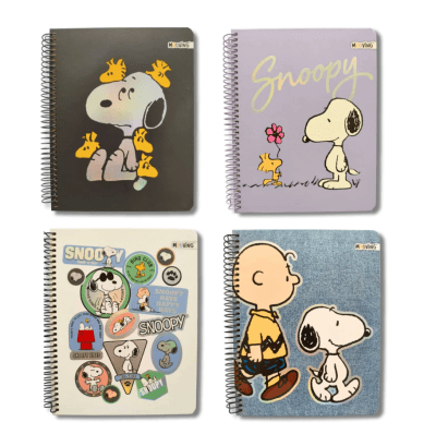 Cuaderno Triple Medio Oficio Papel Premium 80 G Snoopy Color Aleatorio1