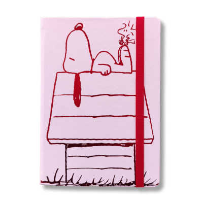 Libreta A5 Tapa Dura Rayado Snoopy Mooving