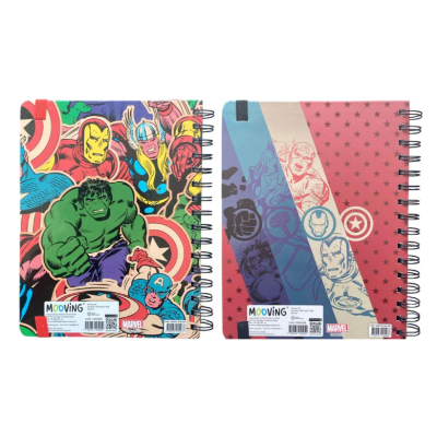Libreta Espiral Marvel A5 Líneas Mooving