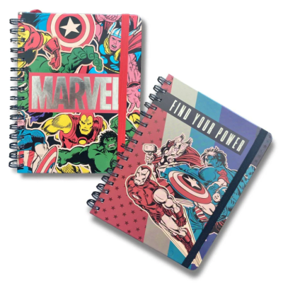 Libreta Espiral Marvel A5 Líneas Mooving