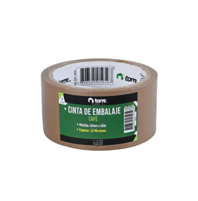 Cinta Embalaje Café 48mm x 40m Torre