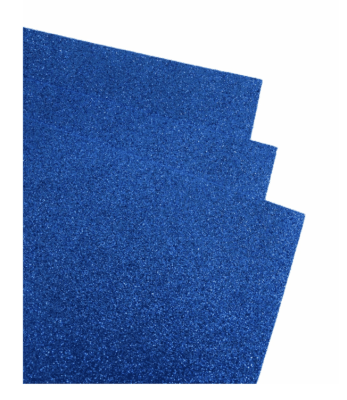 Goma Eva Glitter 40x60cm 2mm Azul Torre