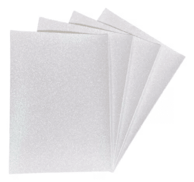 Goma Eva Glitter 40x60cm 2mm Blanca TORRE