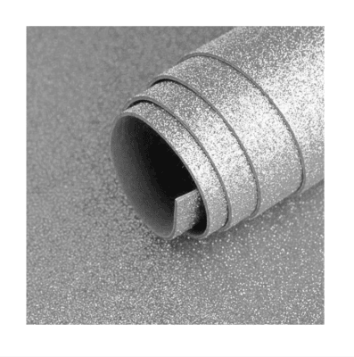 Goma Eva Glitter 40x60cm 2mm Plata Torre