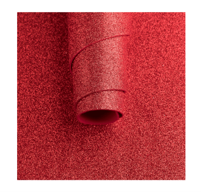 Goma Eva Glitter 40X60cm 2mm Roja TORRE