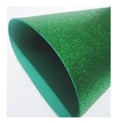Goma Eva Glitter 40x60cm 2mm Verde Torre