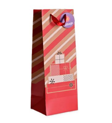 Bolsa de Regalo Navidad Botella VILLAGE