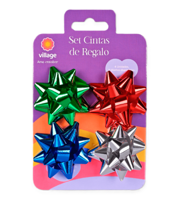Set 4 Cintas de Regalo Village
