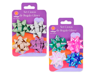 Set 4 Cintas Pequeña Navidad VILLAGE