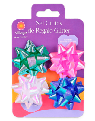 Set 4 Cintas Pequeña Navidad VILLAGE