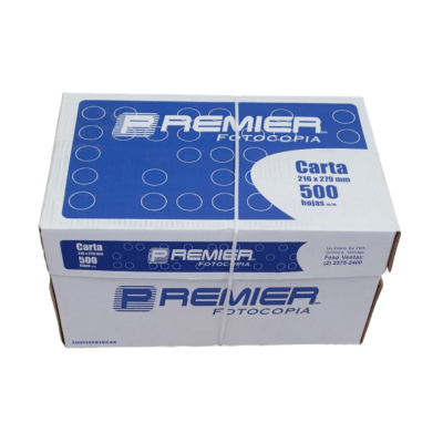 Resma Papel Fotocopia CARTA 75gr. PREMIER