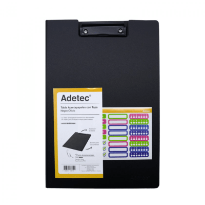 Tabla con Apretador Doble Oficio Negro Adetec