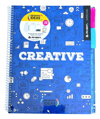 Cuaderno Carta Rhein Gran Ideas Triple 150hj 7mm Tapa Dura