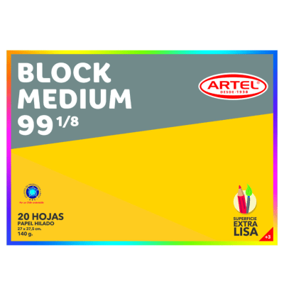 Block de Dibujo Medium 99 1/8 26x37cm 20 hjs Artel