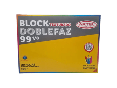 Block de Dibujo Doble Faz 99 1/8 26x37cm 20 hjs Artel