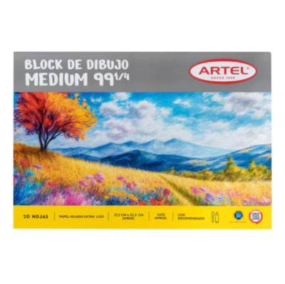 Block de Dibujo Medium 99 1/4 20hojas ARTEL