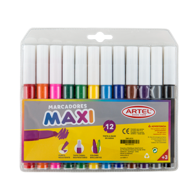 Estuche 12 marcadores Maxi ARTEL