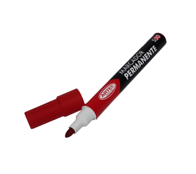 Marcador Permanente Punta Redonda Rojo S50 Artel