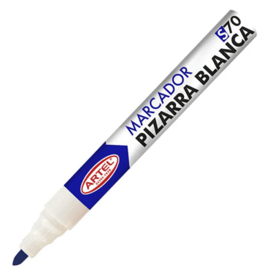 Marcador Pizarra Blanca Punta Redonda Azul S70 Artel