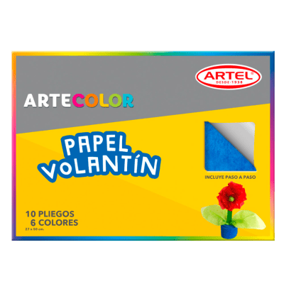 Carpeta Papel Volantín 10 Pliegos 37x50cm Artecolor Artel