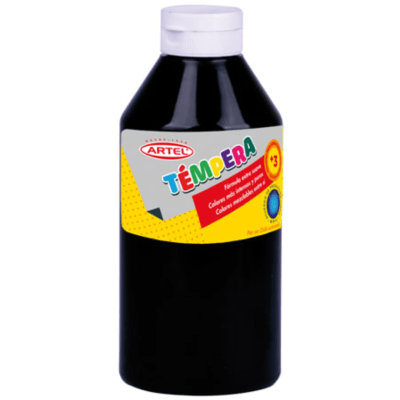 Témpera 500ml Negro Artel