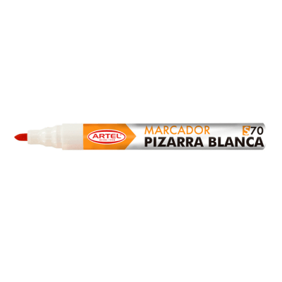 Marcador Pizarra Blanca Punta Redonda Anaranjado S70 Artel