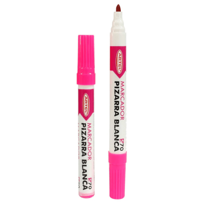 Marcador Pizarra Blanca Punta Redonda Rosado S70 Artel