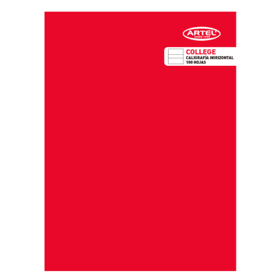 Cuaderno College Caligrafia Horizontal 100 hojas ARTEL