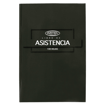 Libro De Asistencia 100 Hojas Artel Color Negro1