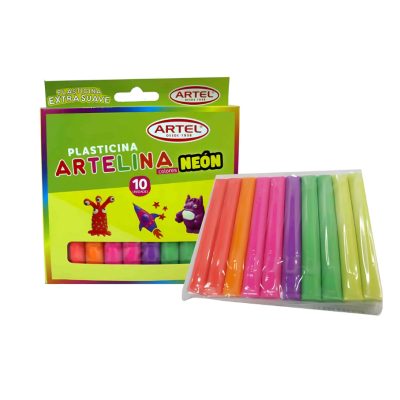 Plasticina Neon 10 Unidades ARTEL