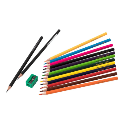 Estuche 12 Lápices Colores Largos Mina 2,9mm Artel