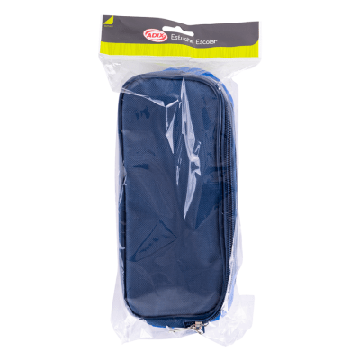 Estuche escolar triple cierre Azul ADIX