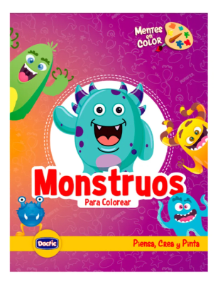 Libro para Colorear Monstruos 50 diseños Dactic