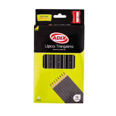 Lápiz grafito JUMBO con sacapuntas (040) ADIX