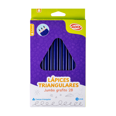 Lápiz Grafito 2B Jumbo Adix