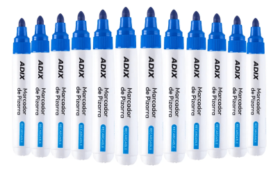 Marcador de Pizarra Recargable Azul Adix