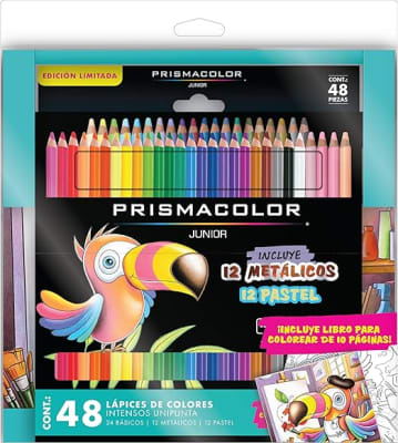 Set 48 Lácipes, 24 básicos, 12 metálicos 12 pasteles PRISMACOLOR Jr.1