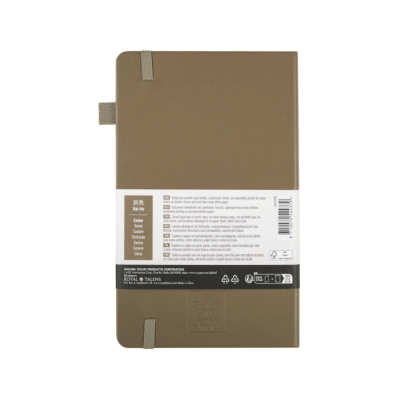 Libreta Hoja Crema Con Lineas 13x21cm Gris Ceniza Sakura