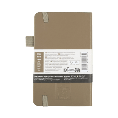 Libreta Hoja Crema Con Cuadrados 9x14cm(Gris Ceniza), Sakura