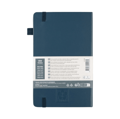 Libreta Sakura Cuadros 13x21cm Azul Índigo 80 hjs 140g