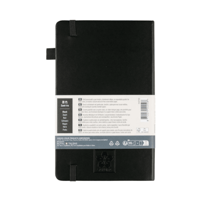 Libreta Hoja Crema Con Cuadrados (Negro) 13x21cm SAKURA